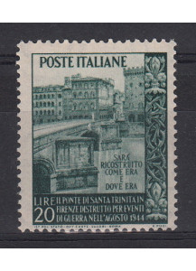 1949 Ricostruzione Ponte Santa Trinità a Firenze Perfetto non Linguellato 1 Val Sassone 613